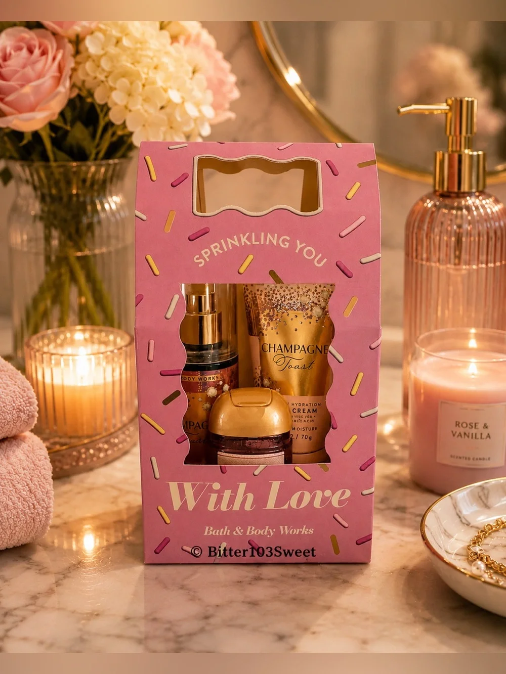Bath & Body Works Sprinkling You With Love Champagne Toast Mini Gift Set